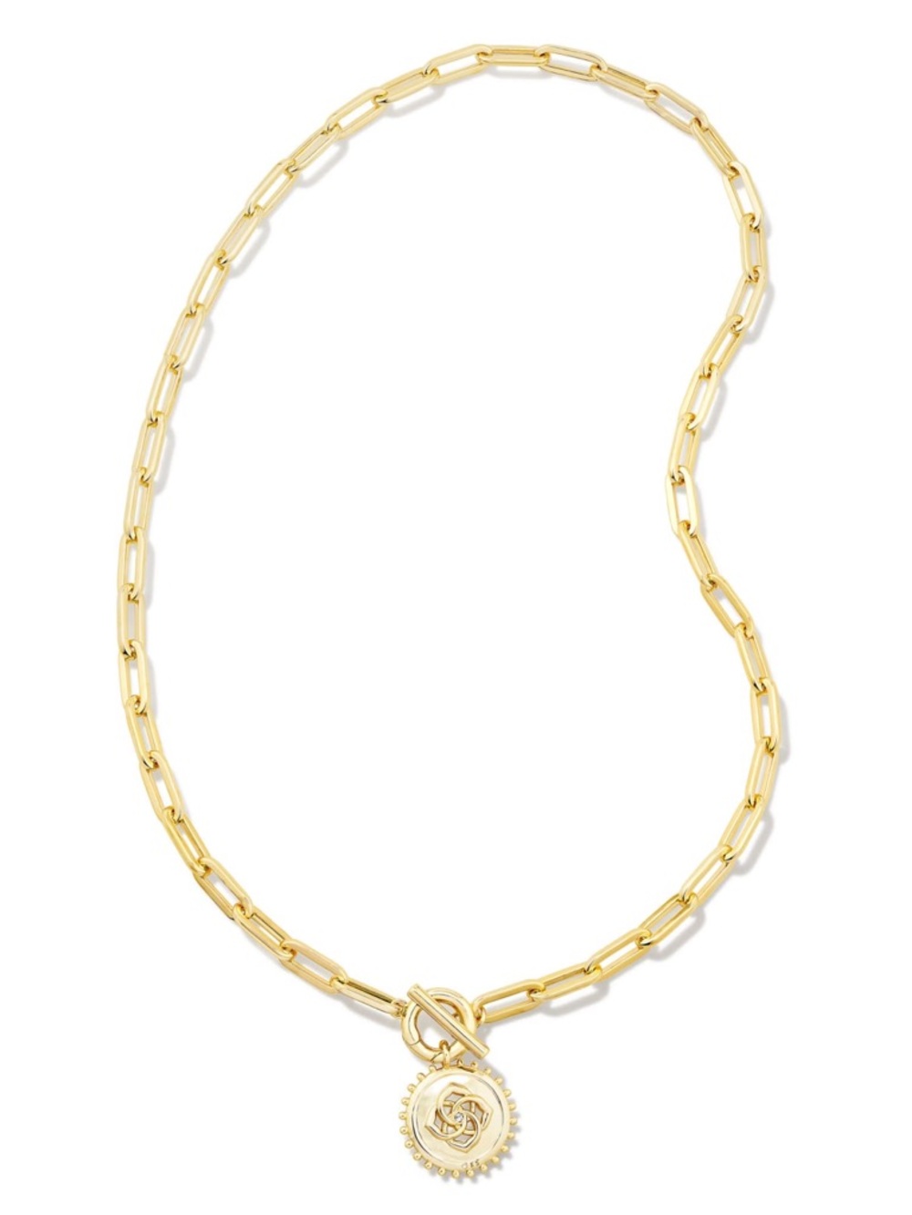 NWT Kendra Scott Brielle Medallion chain Necklace in gold - Picture 2 of 3